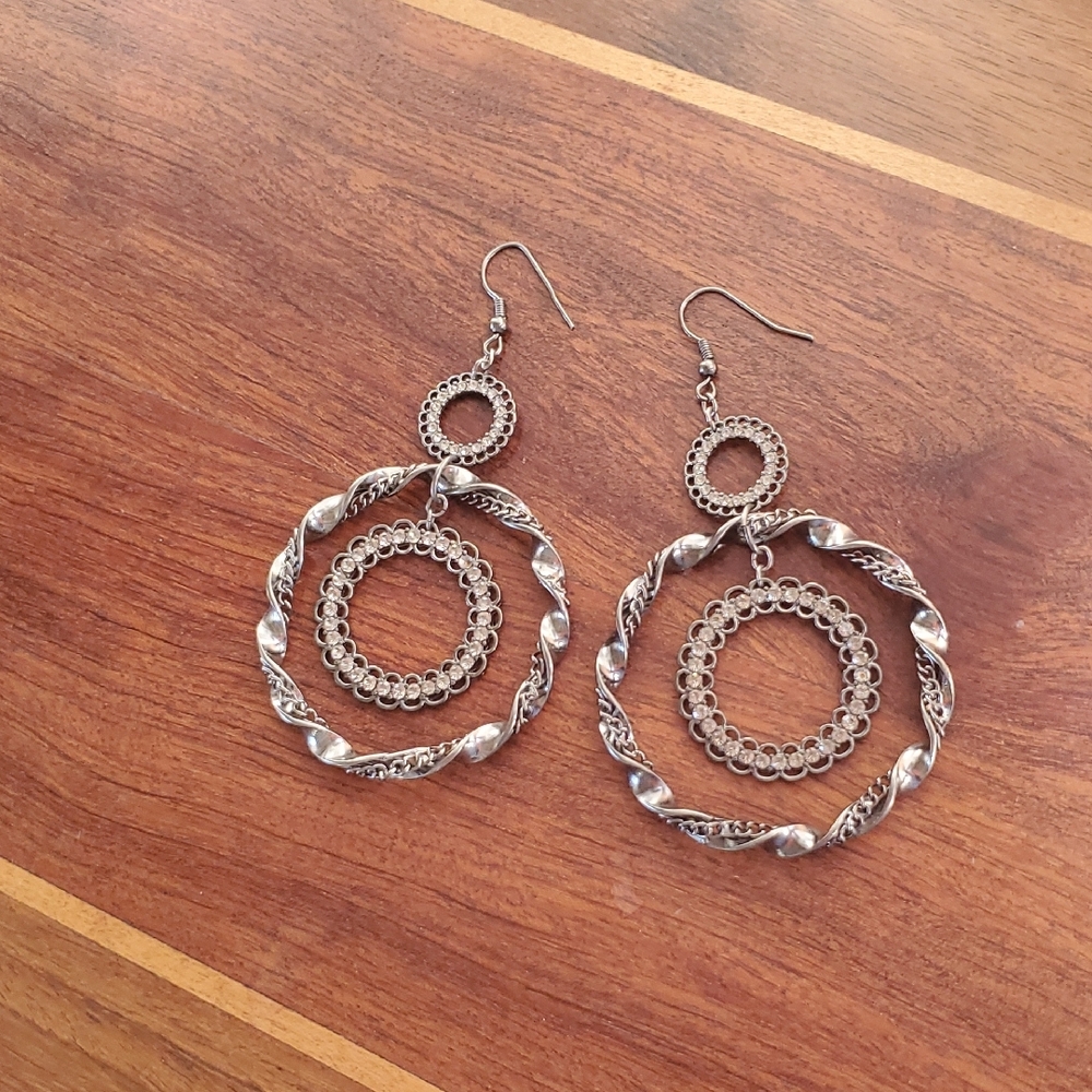 Elegant Silver Hoop Earrings